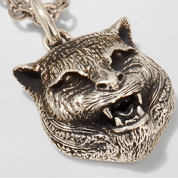 Gucci Silver Tiger Head Pendant - Picture 2 of 6